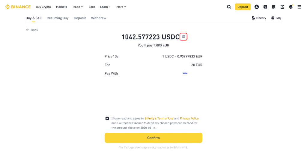 binance-7-1024x541 Binance Fiat (Euro) Depozit i Povlačenje